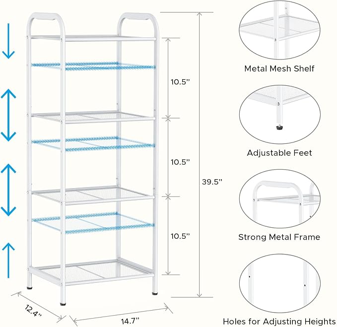 MAX Houser 4 Tier Standing Shelf Units - Image 3
