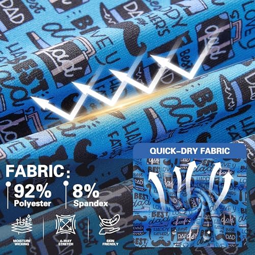 Mens Golf Shirt Short Sleeve Dry Fit Print Moisture Wicking Performance - Image 5