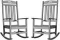 Outdoor Rocking Chair Set of 2, High Back Plastic Patio Rocking Chairs by Adiromoti