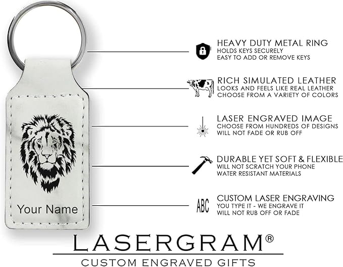LaserGram Rectangle Keychain, Coat of Arms Germany, Personalized Engraving Included (White Marble)