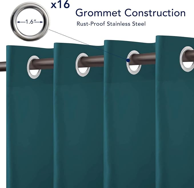 PureFit Outdoor Curtains for Patio Waterproof Weatherproof Outside Curtains | - Image 4