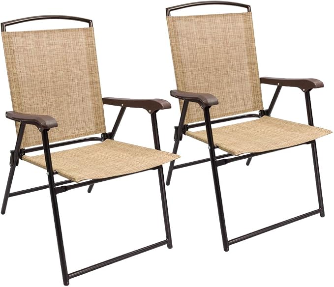 Devoko Patio Folding Chair Deck Sling Chair | Camping Garden Pool Beach Using by DEVOKO