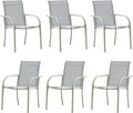 Outdoor Dining Chairs Set of 6, Stackable Patio Chairs by Seekverse