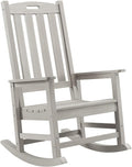 Oversized Outdoor Rocking Chair, HDPE Porch Rocker | High Back Rocking Chairs by PsilvamGardenFurniture