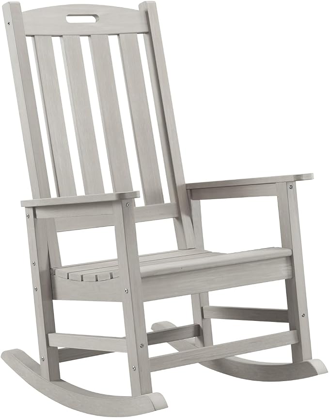 Oversized Outdoor Rocking Chair, HDPE Porch Rocker | High Back Rocking Chairs by PsilvamGardenFurniture
