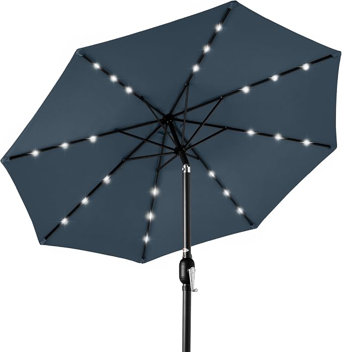 Best Choice Products 10ft Solar Polyester LED Lighted Patio Umbrella w/Tilt by Unknown