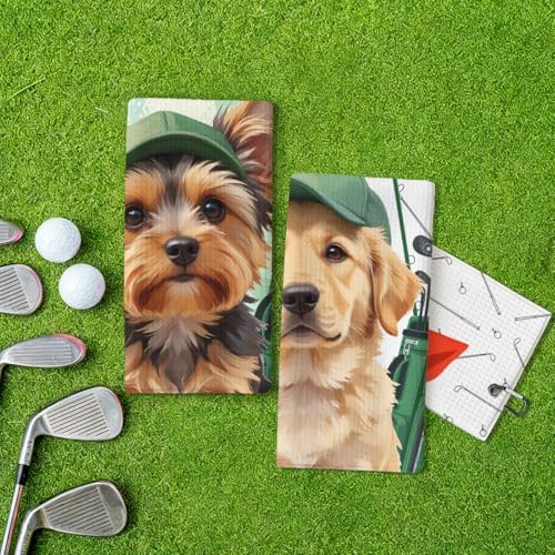 2 Pcs Yorkshire Terrier Golf Towel 16x24 Inch - Image 5