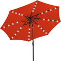 JEAREY 10' Patio Umbrella with Solar Lights, LED Umbrella, Tilt & Crank UV by JEAREYOutdoorsCollection