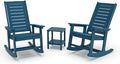 GREENVINES Outdoor Rocking Chairs Set, 2 Rockers w/ 1 Side Table by GreenVines