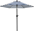 Sunnyglade 7.5' Patio Umbrella Outdoor Tilt Umbrella Blue/White Stripe | Market by Sunnyglade