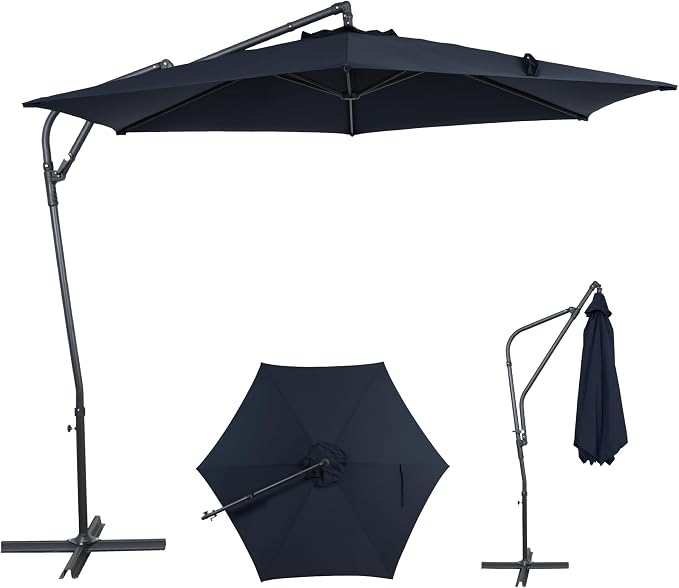 10FT Outdoor Offset Umbrella, Cantilever Patio Umbrella by AEOutdoorUSA