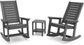 GREENVINES Outdoor Rocking Chairs Set, 2 Rockers w/ 1 Side Table by GreenVines