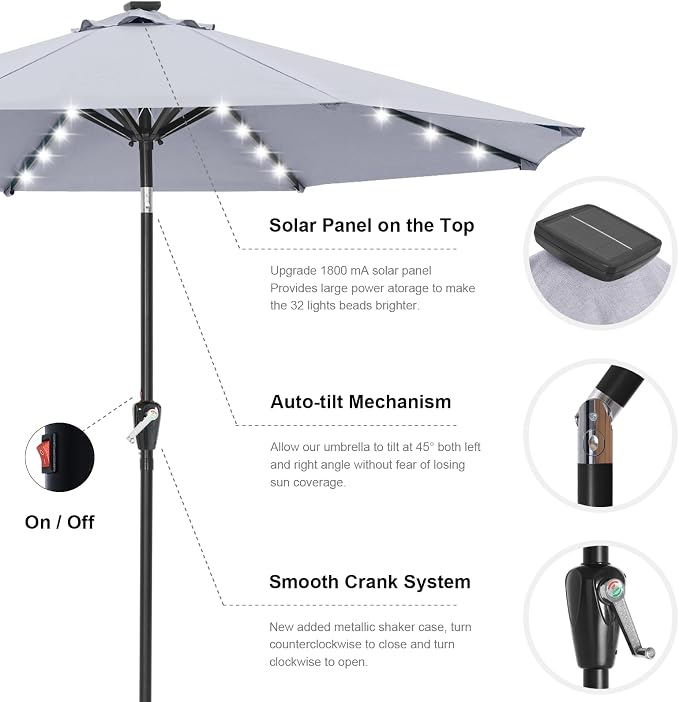 ABCCANOPY Solar Led Patio Umbrella - Image 6