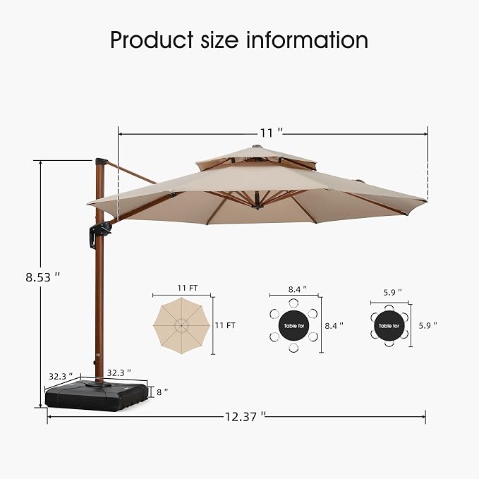 PURPLE LEAF Cantilever Umbrella - Image 9