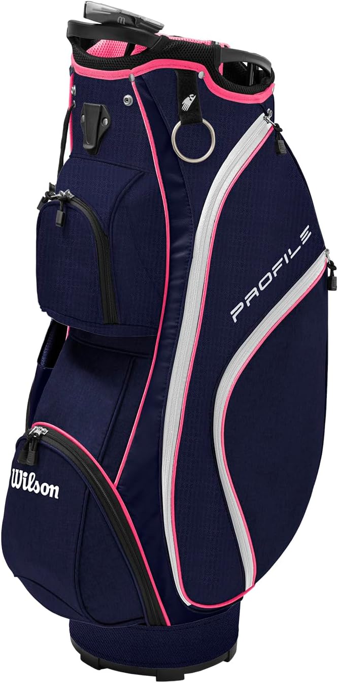 Wilson Women's Profile Complete Golf Set with Cart Bag - Left Hand, Ladies, Navy/Rose Gold/Silver