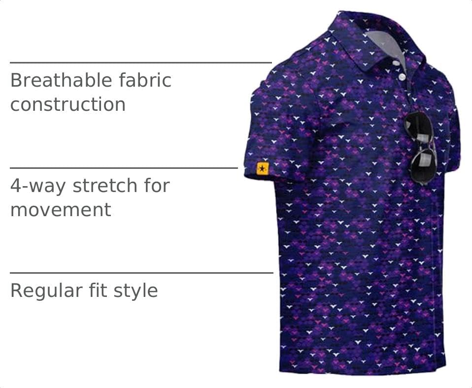 ZITY Mens Golf Polo Shirts Short Sleeve UPF 50+ Moisture Wicking Tshirt - Image 4