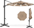 Best Choice Products 10ft Solar LED Cantilever Patio Umbrella, 360-Degree by Unknown