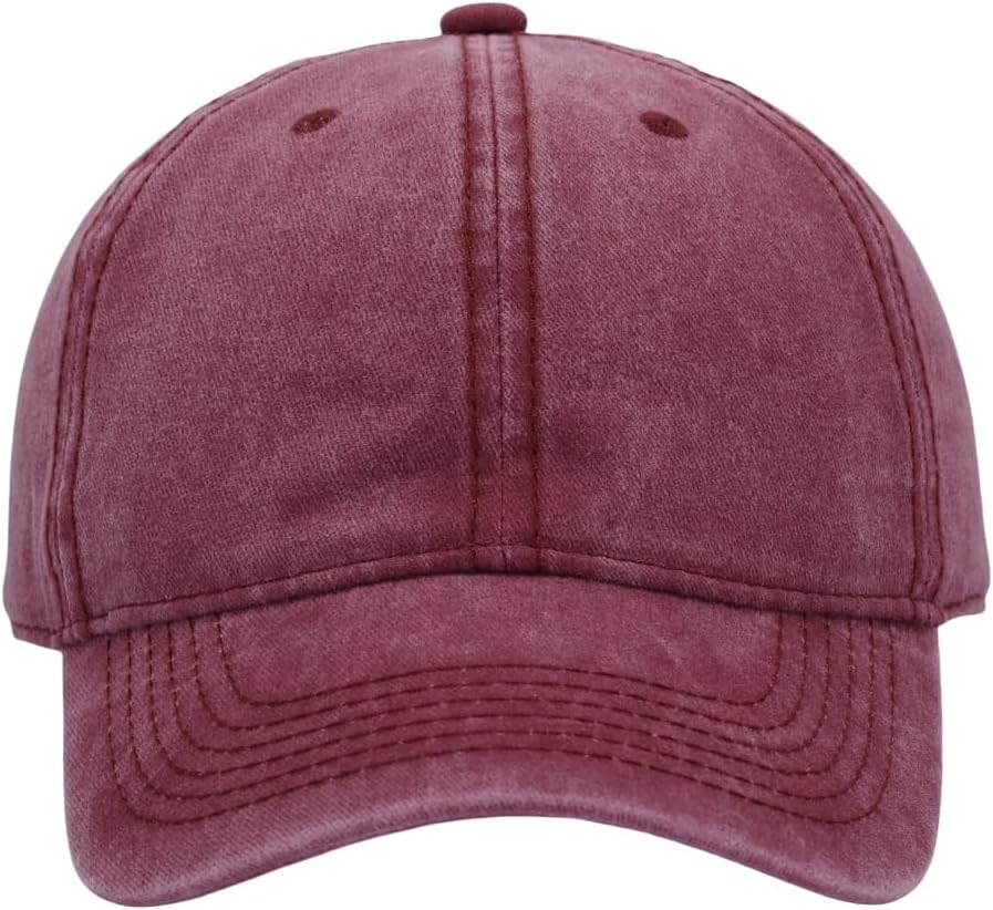 Vintage Washed Baseball Cap | Fits XL/XXL Heads | One Size | Adjustable Golf - Image 2