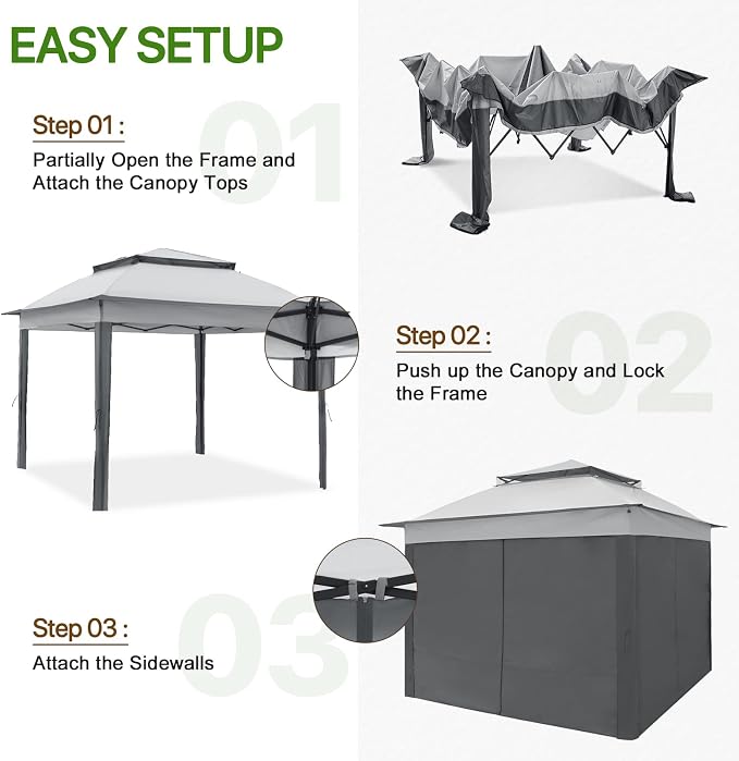 COOS BAY 11x11 Pop Up Gazebo - Image 2