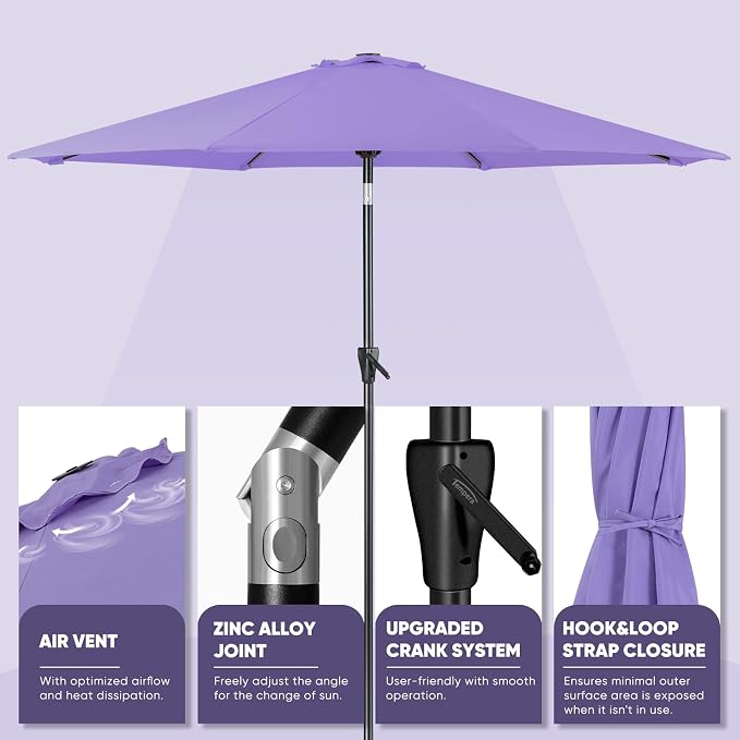 Tempera Patio Market Outdoor Table Umbrella - Image 3