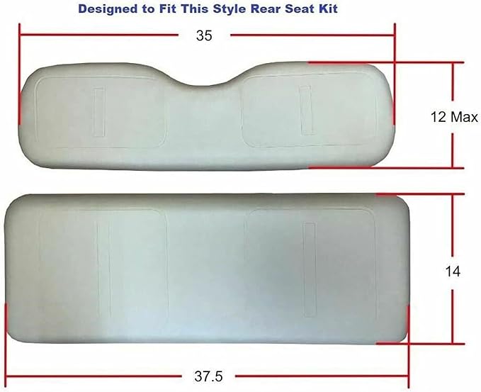 Huskey 4PCS Golf Cart Front/Rear Seat Covers for Club Car Precedent 2004+ G&E Models Custom Two-Tone Black Diamond Stitching with Black Piping,Marine Grade Vinyl Material,Staple On Design