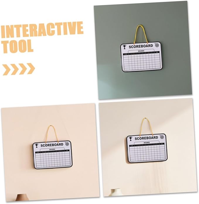 Mikikit 2pcs Double Sided Dry Erase Writing Board Lightweight Golf Score Tracking for Childrens Practice and Competitions