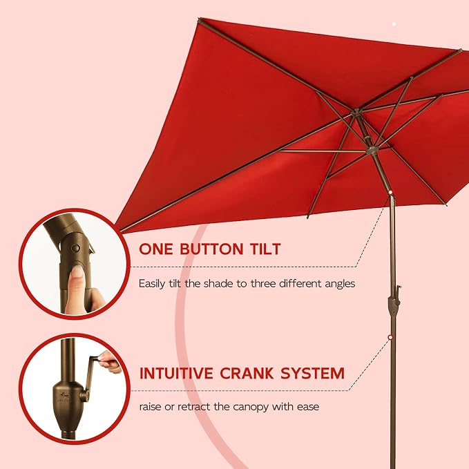 Abba Patio 6.5FT Outdoor Patio Umbrella Outdoor Table Umbrella - Image 2