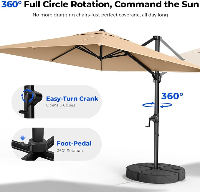 10x10 FT Cantilever Patio Umbrella - Image 2