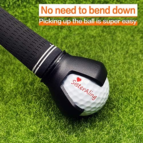 3-Prong Golf Ball Retriever Grabber Pick Up, Back Saver Claw Put On Putter Grip - Image 3