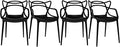 2xhome Modern Dining Chair | Stackable Indoor or Outdoor Entangled Side Chair | by 2xhome