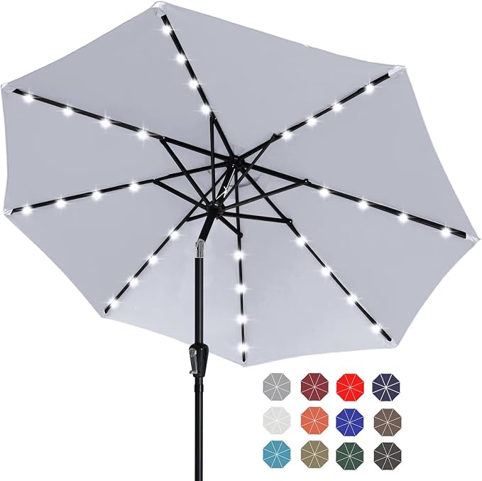 ABCCANOPY Solar Led Patio Umbrella by ABCCANOPY