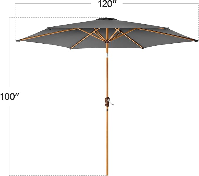 Best Choice Products 10ft Market Umbrella, Outdoor Sun Shade - Image 2