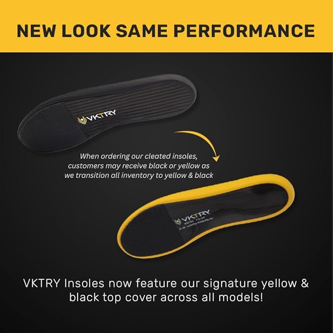 VKTRY Gold for Cleated Shoes - Carbon Fiber Performance Insoles - Customized Athletic Inserts for Soccer & Track | Shock Absorption, Run Fast, Jump High, US: Men 5-5.5, Women 7-7.5, <120lb
