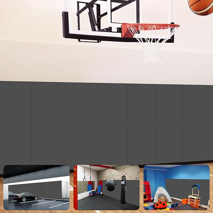 Gym Padding Wall Mount Protection Pad Wall Mats for Gym Padding 2" Thick Foam Gym Pads for Safety Wall Padding, Waterproof Durable Wall Padding for Kids Colorful Wall Pad