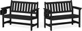 SERWALL HDPE Outdoor Bench, Weatherproof Porch Bench, 2 Pack, Suitable by SERWALL