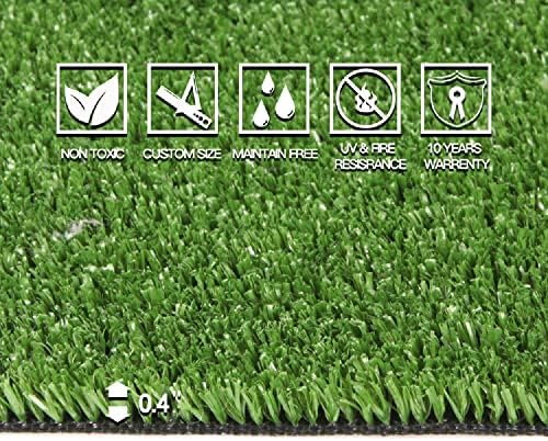 Artificial Grass Turf, 6ft x 8ft Indoor Outdoor Fake Astroturf Rug Carpet Mat - Image 3