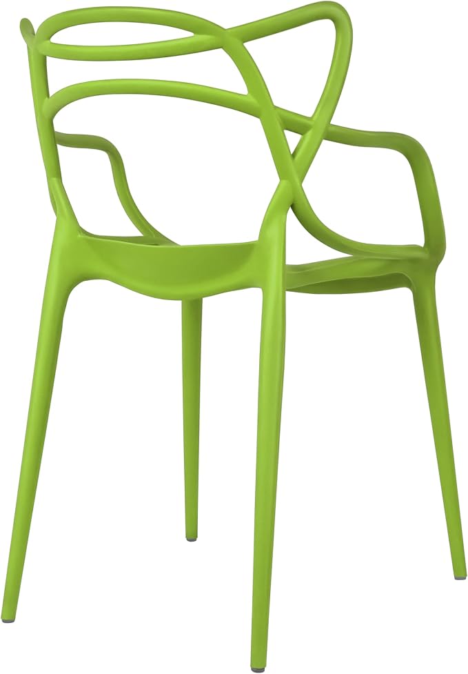 2xhome Modern Dining Chair | Stackable Indoor or Outdoor Entangled Side Chair | - Image 6
