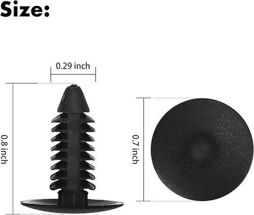 10L0L Universal Plastic Rivets for EZGO Club Car Yamaha Golf Cart, Auto Body Fastener Push Pin Screw Panel Fixings Clips Black