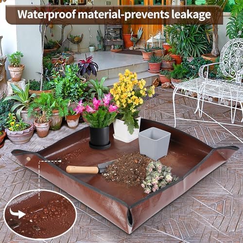26.8"X26.8" Repotting Mat for House Plants Transplanting Control Mess, Foldable - Image 4