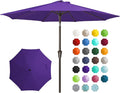 JEAREY 9FT Outdoor Patio Umbrella, Market Umbrella, Dark Purple | Outdoor Table by JEAREYOutdoorsCollection