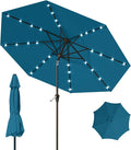 9FT Patio Umbrella with Solar Lights, Outdoor Market Umbrella with Tilt and by YourPerfectOutdoorEscape