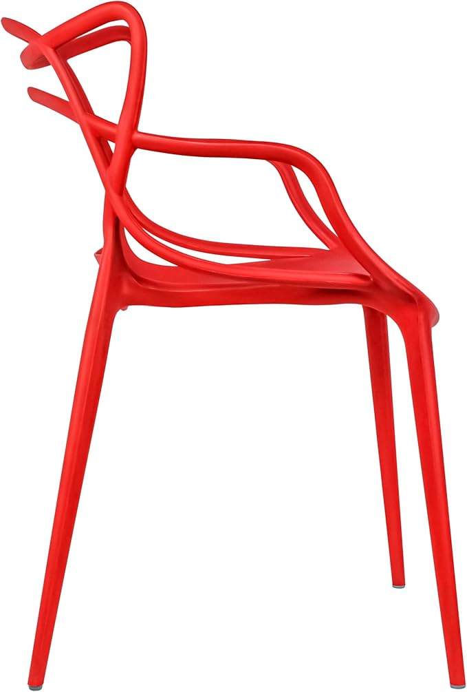 2xhome Modern Dining Chair | Stackable Indoor or Outdoor Entangled Side Chair | - Image 6