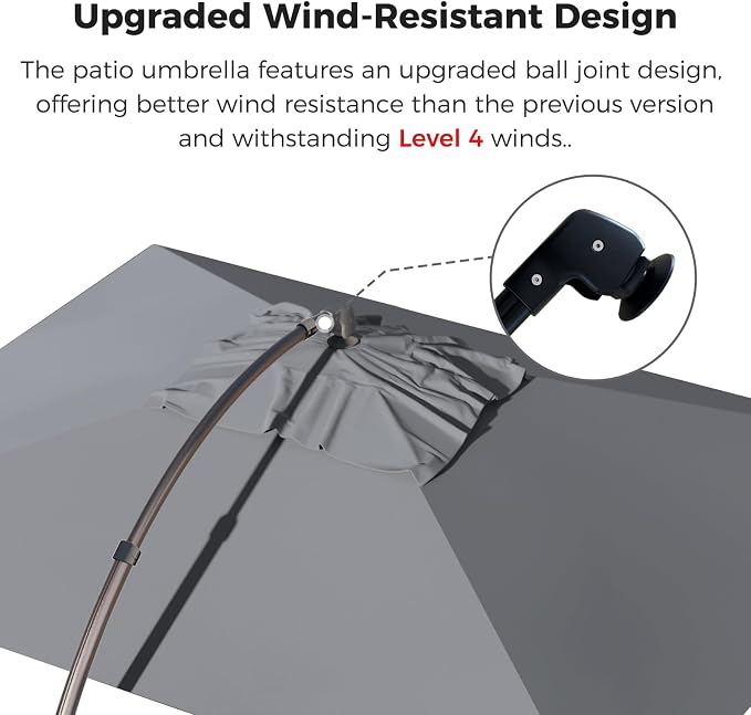 Grand patio 10x13 FT Large Cantilever Umbrella - Image 4