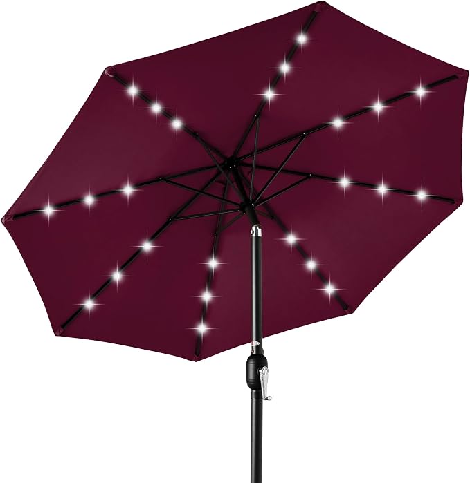Best Choice Products 10ft Solar Polyester LED Lighted Patio Umbrella w/Tilt by Unknown