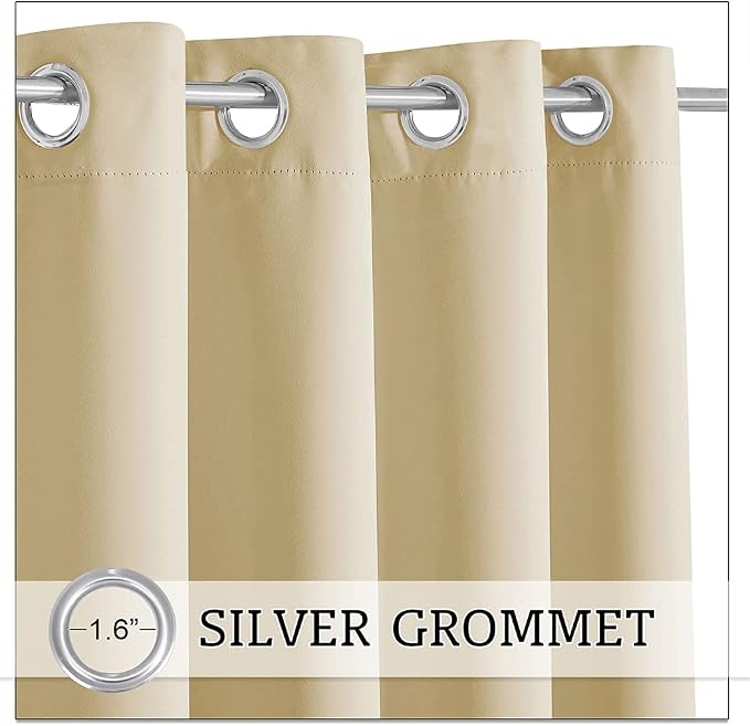 RYB HOME Outdoor Curtains for Patio Waterproof Privacy Thermal Insulated | - Image 3