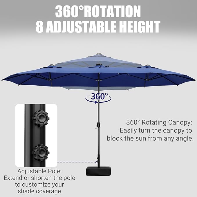 15FT Double-Sided Patio Umbrella - Image 4