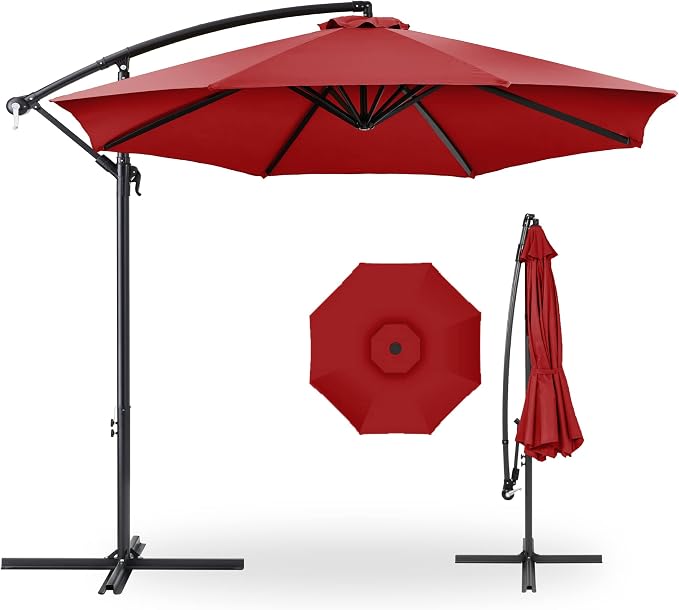 Best Choice Products 10ft Offset Hanging Market Patio Umbrella w/Easy Tilt by Unknown