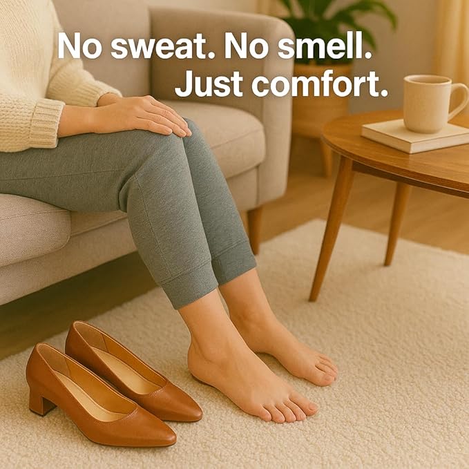 HANDARTE Premium Leather Shoe Insoles | Thin Shoe Inserts for Women | Dress Shoe Insoles - Durable - 100% Natural Goatskin & Anti Sweat - Suitable for No-Socks (US W6.5/7 | EU37)
