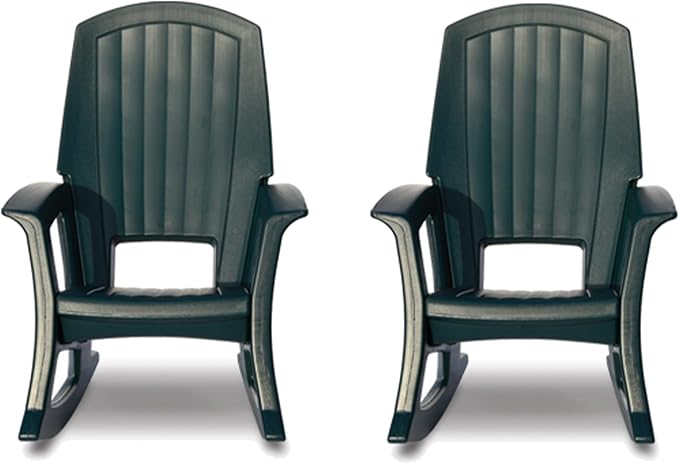 Rockaway Heavy Duty All Weather Rocking Chair, 2 Pack | Polyethylene Outdoor by Semco
