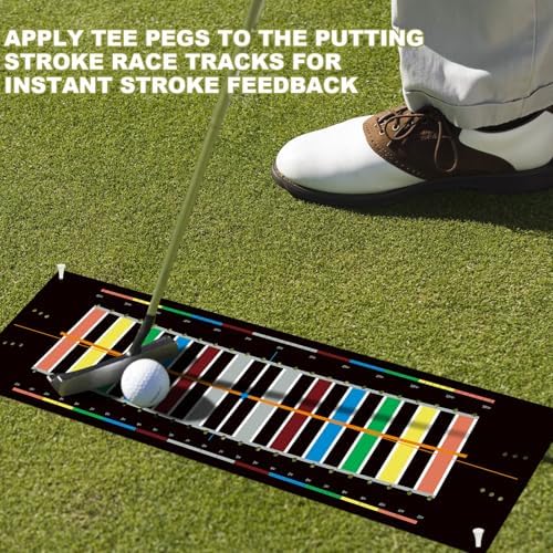 Silipull Golf Putting Mat Indoor 30x8.27 Inch Alignment Track - Image 5